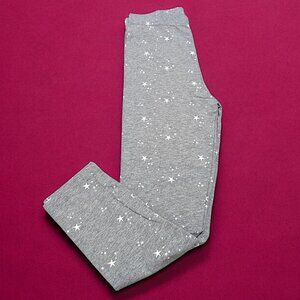 Pepco Full length Soft Cotton leggings Skinny Fit stretchy Grey with Stars NWOT